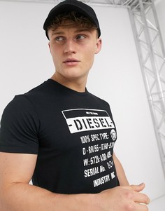Черная футболка с логотипом Diesel T-Diego-S1-Черный