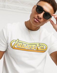 Футболка с принтом Lacoste-Бежевый