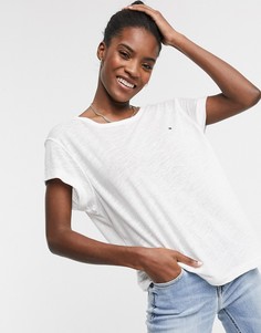 Белая футболка с круглым вырезом Tommy Hilfiger-Белый