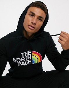 Худи черного цвета с радугой The North Face-Черный