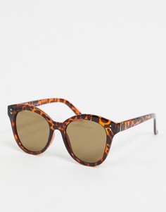Солнцезащитные очки "кошачий глаз" в черепаховой оправе New Look-Коричневый
