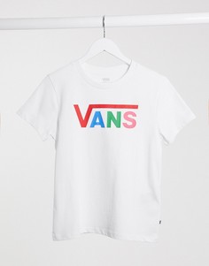 Белая футболка с логотипом Vans-Белый