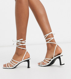 Эксклюзивные белые босоножки на каблуке с ремешками Z_Code_Z-Белый