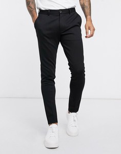 Черные узкие трикотажные брюки Jack & Jones-Черный