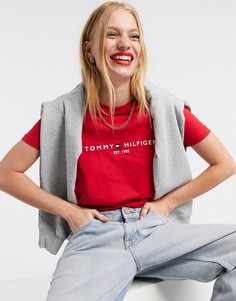 Красная футболка с логотипом Tommy Hilfiger-Красный