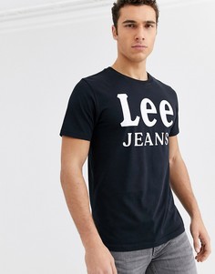 Черная футболка с большим логотипом Lee Jeans-Черный