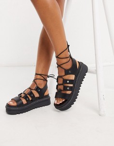 Черные сандалии на массивной подошве с ремешками ALDO-Черный