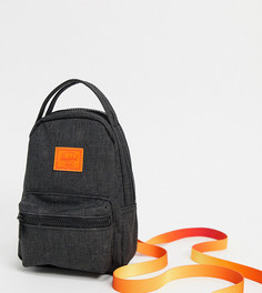 Черный/оранжевый маленький рюкзак Herschel Supply co. Nova