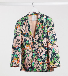 Пиджак с гавайским цветочным принтом COLLUSION Unisex-Мульти