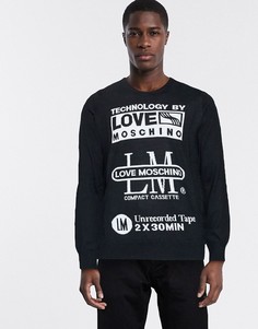 Жаккардовый джемпер Love Moschino-Черный