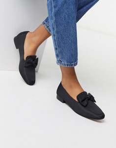 Черные лоферы с бантом ASOS DESIGN-Черный