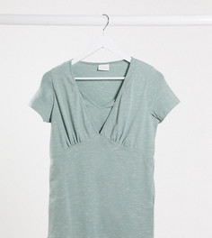 Зеленая футболка для кормления Mamalicious Maternity-Зеленый Mama.Licious
