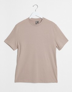 Бежевая футболка из органического хлопка ASOS DESIGN-Бежевый