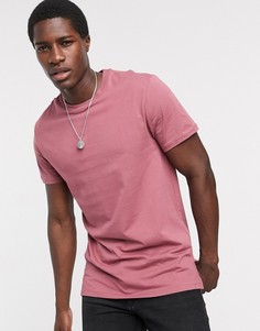 Фиолетовая длинная футболка с разрезами по бокам ASOS DESIGN-Фиолетовый