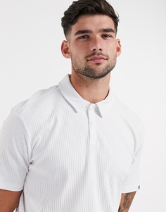 Белое трикотажное поло в рубчик Jack & Jones Premium-Белый