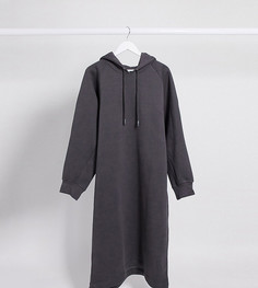 Темно-серое платье-худи макси COLLUSION Plus-Серый