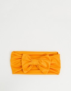 Оранжевая повязка на голову с бантом KazBands-Оранжевый