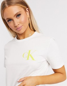 Белая футболка с логотипом Calvin Klein-Белый