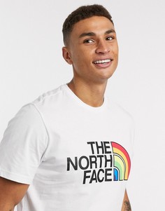 Белая футболка с радужным принтом The North Face-Белый
