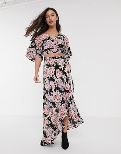 Band of maxi skirt co-ord-Черный