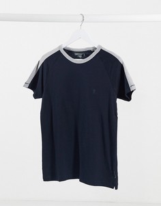 Темно-синяя футболка French Connection-Серый
