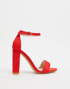 Красные босоножки на каблуке Glamorous-Красный