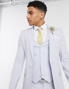 Супероблегающий пиджак скинни лавандового цвета ASOS DESIGN wedding-Фиолетовый