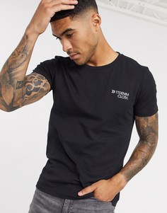 Черная футболка со светоотражающим принтом Tom Tailor-Черный