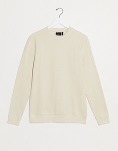 Бежевый обтягивающий свитшот ASOS DESIGN