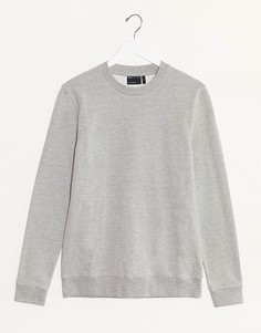 Серый меланжевый обтягивающий свитшот из органического хлопка ASOS DESIGN