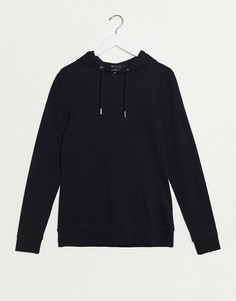 Черный худи обтягивающего кроя ASOS DESIGN