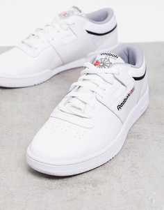 Белые кожаные кроссовки Reebok club workout-Белый