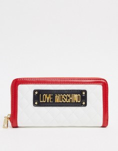 Большой стеганый кошелек с контрастной отделкой Love Moschino-Мульти