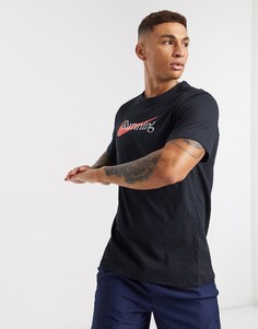 Черная футболка с логотипом Nike Running Dri-FIT essential-Черный