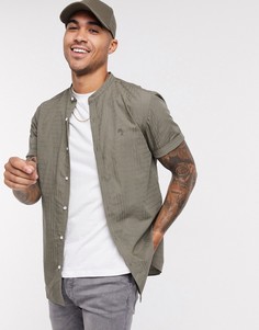 Зеленая фактурная рубашка с воротником на пуговице River Island-Зеленый