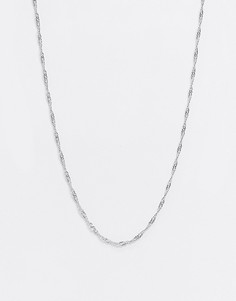 Серебристое витое ожерелье Topshop-Серебряный