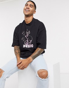 Oversized-футболка с принтом слоненка Дамбо ASOS DESIGN Disney-Черный