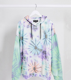 Oversized-худи с принтом тай-дай New Girl Order Curve-Мульти