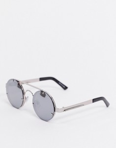 Круглые солнцезащитные очки с зеркальными стеклами Spitfire Lennon 2-Серебряный