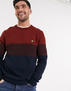 Джемпер со вставкой Lyle & Scott-Темно-синий