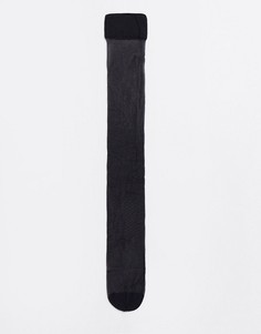 Черные прозрачные носки выше колена ASOS DESIGN-Черный