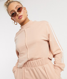 Розово-коричневый спортивный костюм со свитшотом и джоггерами ASOS DESIGN-Бежевый