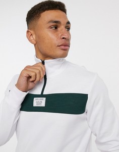 Белый свитшот с воротом на молнии Jack & Jones Core