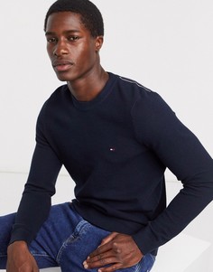 Фактурный джемпер с круглым вырезом Tommy Hilfiger-Черный