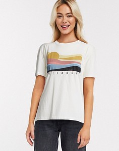 Белая футболка в стиле oversized с принтом Billabong-Белый