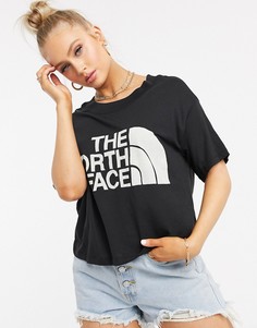 Черная короткая футболка The North Face-Черный
