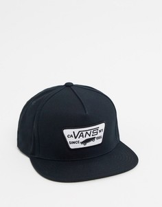 Черная бейсболка с нашивокй Vans-Черный