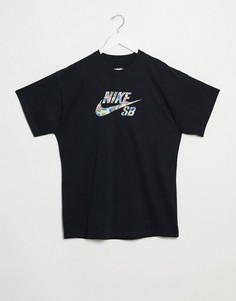 Черная футболка с логотипом Nike SB-Черный