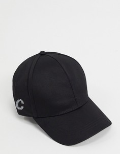 Черная персонализированная кепка с инициалом "С" ASOS DESIGN-Черный