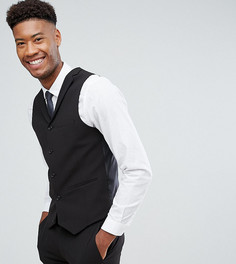 Черный облегающий жилет ASOS DESIGN Tall